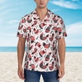 thumbnail image 2 of Fuzoiu Cute Chickens Print Hawaiian Shirt for Men, Summer Beach Casual Short Sleeve Button Down Shirts, Men’s Beach Summer Shirts with Pocket,Large, 2 of 7