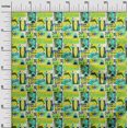 thumbnail image 3 of oneOone Cotton Poplin Yellow Fabric California Ocean Ride Sewing Material Print Fabric By The Yard 42 Inch Wide, 3 of 6