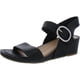 thumbnail image 1 of Sandalias de Cuña de Cuero Negro para Mujer Söfft Vaya Talla 9, 1 of 5