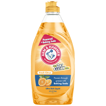 Arm & Hammer + OxiClean Ultra Dish Liquid Soap, Fresh Citrus, 24 fl oz