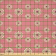 thumbnail image 2 of Ambesonne Floral Fabric by the Yard Microfiber, Love Theme Flowers, 5 Yards, Pale Yellow Pale Pink, 2 of 2