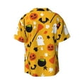 thumbnail image 2 of Disketp Men's Hawaiian Happy Halloween 3 Print Shirts Button Down Holiday Beach Shirts-Medium, 2 of 7