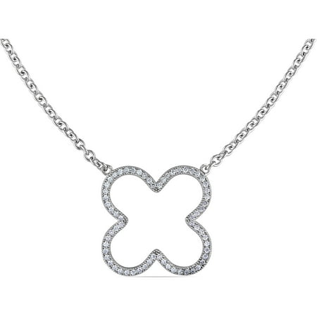 3/5 Carat T.G.W. Cubic Zirconia Sterling Silver Fashion Necklace, 18