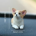 thumbnail image 3 of JGJJUGN Mini Corgi Cute Decoration Simulation Puppy Figure for Car and Home - Adorable Welsh Corgi Figurine - Fun Resin Ornament for Office Desk and Living Room Decor - Collectible Corgi Gift, 3 of 3