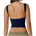 thumbnail image 6 of fatyb Tank Tops Womens High Neck Backless Cropped Tops Slim Casual Summer Basic Tee Shirts for Going Out, 6 of 6