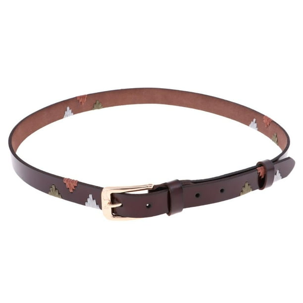 Cinturón de Mujer Cuero Sintético Correa de cinturo Retro Adorno para Vestidos Trajes marrón Yuyangstore Cinturones de cuero fino para mujeres
