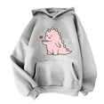 thumbnail image 1 of Sudadera Casual Gibobby con Capucha Estampado de Dinosaurio Rosa XXL, 1 of 5