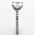 thumbnail image 4 of Women's Stainless Steel Engagement Ring with AAA Grade CZ in Clear- Size 5, 4 of 5