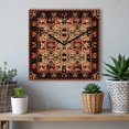 thumbnail image 6 of Brown Red Boho Wooden Wall Clock Silent Non Ticking, Vintage Geometric Abstract Art Square Wall Clocks Battery Operated, Decor Clock for Home Office, Living Room, Kitchen, 10 Inch, 6 of 9