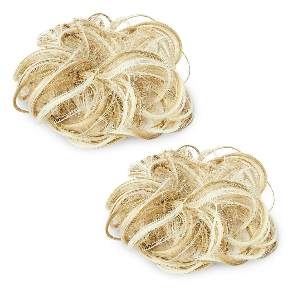 2Pack Messy Bun Hair Extension, Synthetic Hairpiece Ponytail