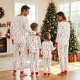 thumbnail image 2 of Christmas Family Pajamas Matching Set Santa Claus Tree Print Top Pant Sleepwear, 2 of 7