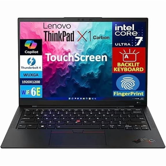 Lenovo ThinkPad X1 Carbon Gen 13 Business Laptop Computer, 14" FHD  Touchscreen Display,Intel Ultra 7 255U Processor, 32GB LPDDR5 RAM, 1TB SSD,Backlit Keyboard, Windows 11 Pro, Black