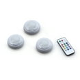 Bright Basics 3 Pack Color Changing Wireless LED Puck Lights with