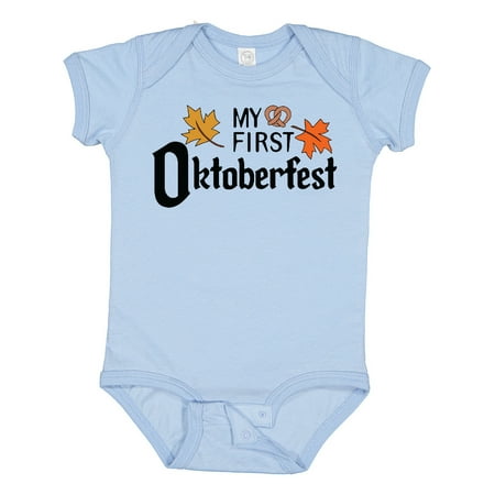 

Inktastic My First Oktoberfest with Fall Leaves Gift Baby Boy or Baby Girl Bodysuit