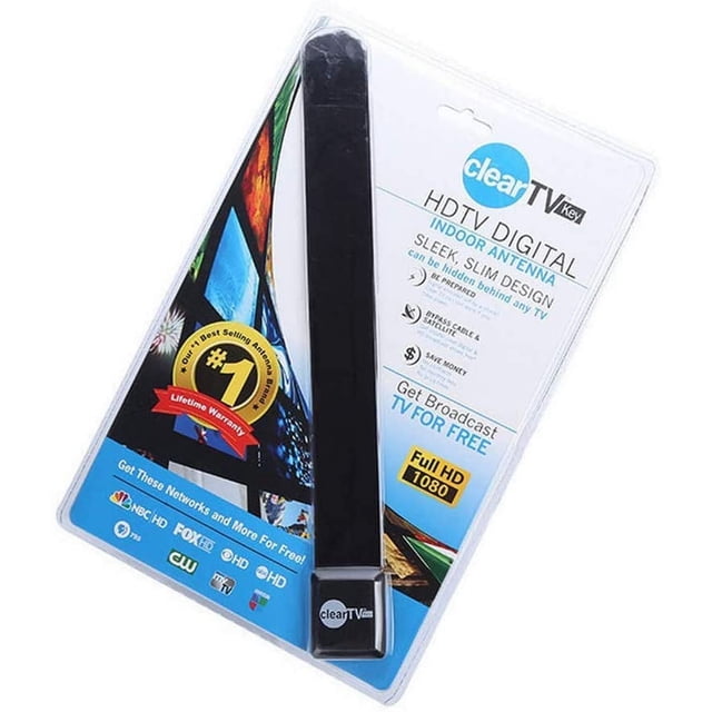 Clé TV Transparente Antenne Numérique Intérieure HD TV Gratuite Réception Satellite TV Antenne Intérieure Câble comme Vu à la Télé