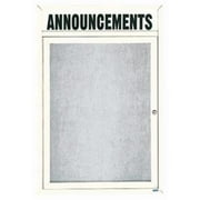 Aarco Products ODCC4836RHIW 36 in. W x 48 in. H Illuminated Outdoor Enclosed Bulletin Board - White
