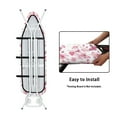 thumbnail image 4 of HELLHERO Butterflies Cherry Blossoms 15" x 54" Ironing Board Cover, 3 Pairs of Hook and Loop Fastener Straps,Elastic Edges, Iron Board Cover with Scorch Resistant Thick Padding, 4 of 5