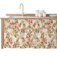 thumbnail image 2 of Pink Rose Fall Cabinet Curtain 32"Wx55"L,Dustproof Pantry Door Curtain with Self Adhesive Tape,Thanksgiving Vintage Pastoral Floral Tall Storage Cover Privacy Drape for Bathroom Kitchen Laundry Room, 2 of 9