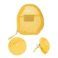 thumbnail image 3 of Bolsas de maquillaje de malla de mano únicas 1 Pc poliéster amarillo 4.92in, 3 of 5