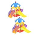 thumbnail image 1 of 2Pcs Miniature Playground Model Slide Toys Models Creative Play For Kids 11.4X11.0X9.0In, 1 of 8