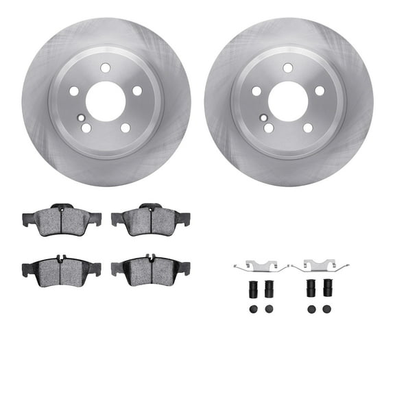 Dynamic Friction Company Rear Brake Rotors with 5000 Advanced Brake Pads includes Hardware 6512-63353