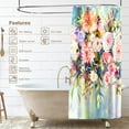 thumbnail image 6 of Shower Curtain,Flower Shower Curtains Set with 12 Hooks,Bathroom Fabric Funny Cute Modern Waterproof Machine Washable Oil Painting Flowers Floral, 6 of 6