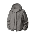 thumbnail image 6 of Ke1Clo Women's Lightweight Hooded Jacket Casual Zip Up Long Sleeve Windbreaker Outdoor Spring Fall Loose Fit Cardigan Coat Gray S, 6 of 7