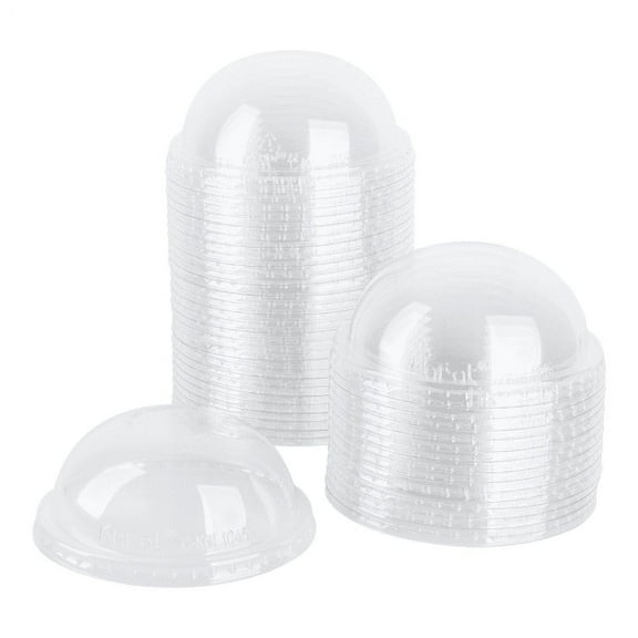 Karat PET Dome lid for 32 oz Poly Pro & Paper Cold Cup - No Hole - 600 ct
