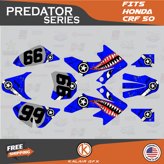 Kalair GFX Graphics Kit for Honda CRF50 (2013 ) Predator Series