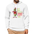 thumbnail image 2 of Green Printed Mens Hoodies for Christmas, Green Design Comfort Colors Pullover Hooded Collar Drawstring Hoodies, Christmas Crewneck Sweatshirts Men (White, XL), 2 of 5