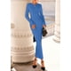 thumbnail image 2 of Vestido PRETTYGARDEN Otoño 2025 Azul XL Suéter con Mangas Campana, 2 of 7