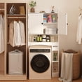 thumbnail image 5 of Noelse over the Toilet Storage Cabinet with 2 Doors, Adjustable Shelves, Bathroom Organizer Cabinet, White, 5 of 9
