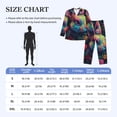 thumbnail image 4 of Naloa Colorful Patterned Rabbit Men’s Pajamas Set - Long Sleeve Button Down Sleep Shirt and Pajama Bottoms Sleepwear Set-Small, 4 of 7