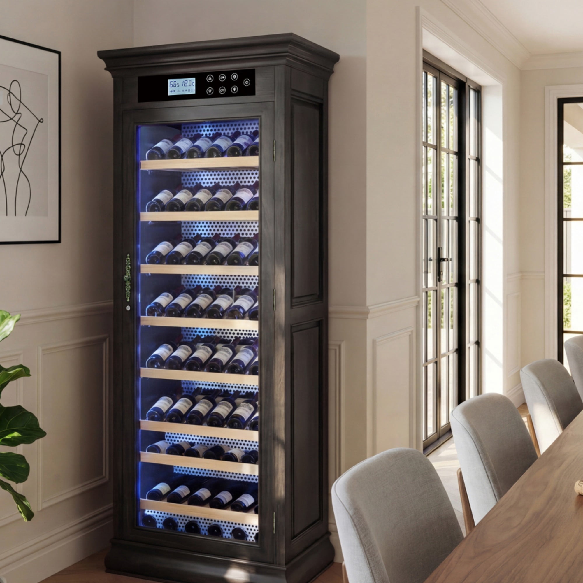 102 bottles Luxury Wine Cooler Cabinet Reagan Counter Wine Fridge Constant Temperature(LTL carry)