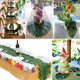 thumbnail image 3 of Kearding Plantas de palmeras verdes falsas artificiales Hojas Flores de hibisco Decoración, 3 of 4