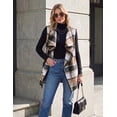thumbnail image 3 of Zeagoo Women Tunic Vest Plaid Jackets Sleeveless Long Flannel Shirts with Pockets Dressy Fall Winter Trendy, 3 of 6