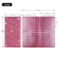 thumbnail image 3 of Leather Checkbook Cover for Men & Women, Checkbook Wallet for Duplicate Checks with Elastic Band, Glitter Pink, 3 of 3