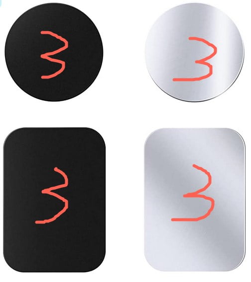 12Pcs SelfAdhesive Metal Plate Round Rectangle Mobile Phone Holder Car