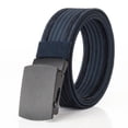 thumbnail image 1 of Cinturones de nailon para hombre, cinturón táctico militar con hebilla de plástico YKK, duradero y transpirable para uso al aire libre [49.2" de largo, 1.5" de ancho], azul brillar vestir, 1 of 4