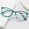 thumbnail image 4 of 3 Pairs of Cat Eye Blue Reading Glasses 2.00, Lightweight Presbyopic Glasses, Spring Hinge HD Metal Readers +2.00 for Men and Women, 4 of 4