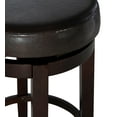 thumbnail image 3 of Linon Maya 25" Backless Indoor Round Counter Stool with Swivel, Dark Brown/Brown Faux Leather, 3 of 11