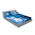 thumbnail image 2 of Ambesonne Blue Fitted Sheet & Pillow Sham Set, Glacier Frozen Cave, Full, Blue, 2 of 2