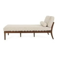 thumbnail image 7 of Chaise Lounge Chair Indoor, Upholstered Bedroom Chaise Lounge with Throw Pillow, Living Room Chaise Lounge Mid-century Style, Beige, 7 of 7