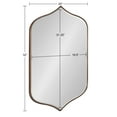 thumbnail image 6 of Kate and Laurel Tyla Modern Wall Mirror, 20 x 32, Bronze, Decorative Vibrant Midcentury Peaked Mirror, 6 of 8