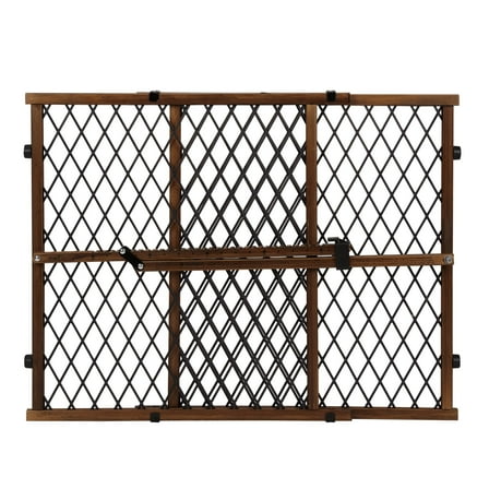 Evenflo Position & Lock Adjustable Wood Baby Gate (Farmhouse Collection), Fits Openings 26 - 42 in. Wide