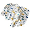 thumbnail image 5 of newwalpole 6M-12Y Infant Kids Toddler Girls Boys Soft Comfy Modal Tencel Sleepwear Pajamas 2pcs Set (Blue, 2-3 Years), 5 of 5
