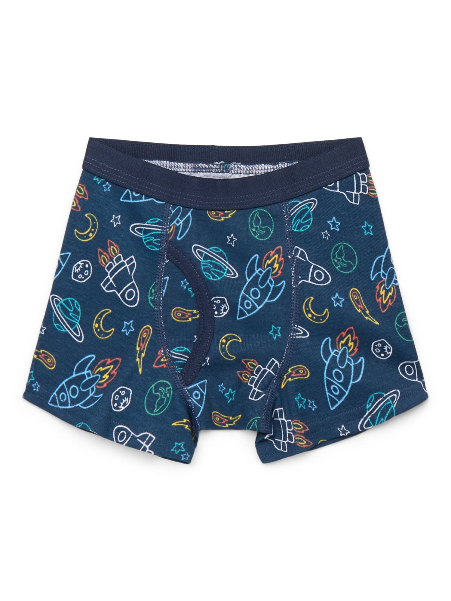 Wonder Nation Toddler Boys Cotton Boxer Brief Underwear, 6-Pack, Sizes 2T-5T