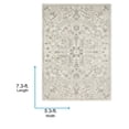 thumbnail image 3 of Livabliss Harput Vintage Medallion Area Rug,5'3" x 7'3",Light Grey, 3 of 8
