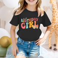 thumbnail image 2 of Ketyyh-chn99 Kids Girls Cotton Crew Neck Shirt Girls Lace Short Sleeve T Shirts Kids Summer Crewneck Tunic Tops Curved Hem Size for 8-9 Years,Black, 2 of 4