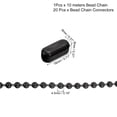 thumbnail image 2 of Cadena de cuentas de 10.94 yardas de Uxcell con 20 conectores para persianas de cuentas en negro, 2 of 5